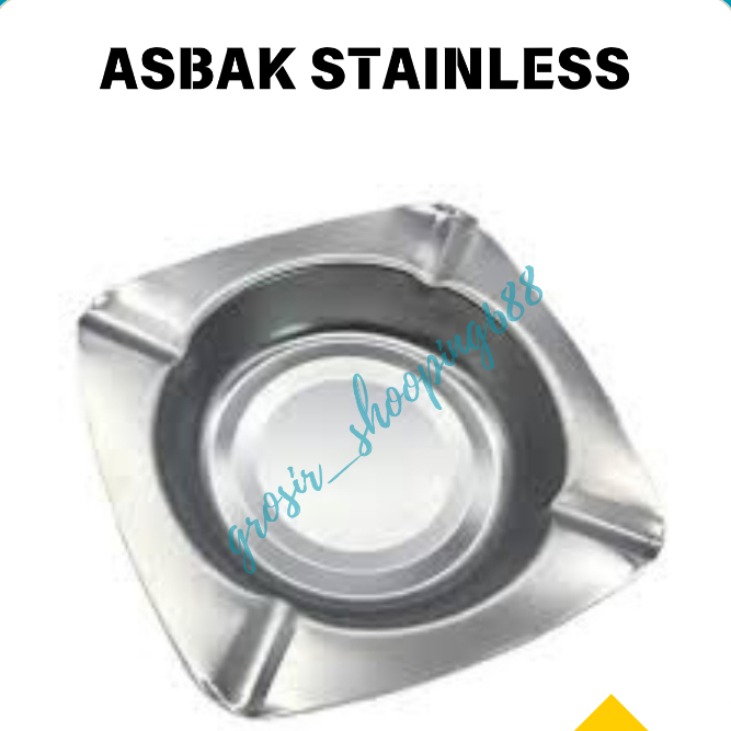 GS ASBAK ROKOK STAINLESS/Asbak rokok segi/Asbak Rokok Murah Meriah