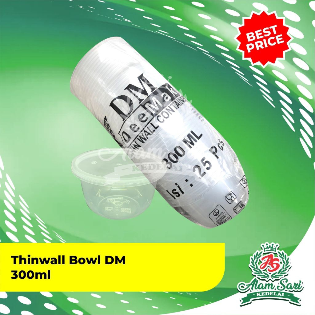 ThinWall DM 300ML | Wadah makanan 300ML | Wadah Makanan Plastik | Tempat penyimpanan makanan