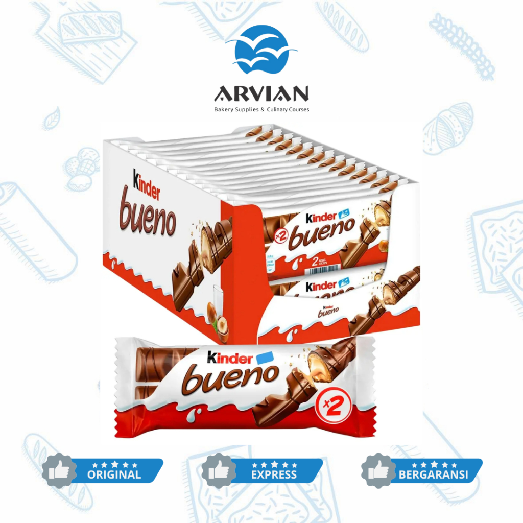 

Kinder Bueno Chocolate Bar 43 Gr [Instant Surabaya] - Arvian