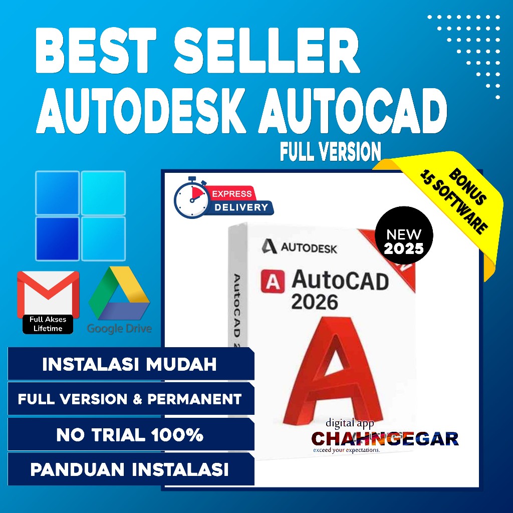 Software Arsitek 3D AUTOCAD 2026 2025 2024 2022 2021 2020 Full Version Permanent Lifetime