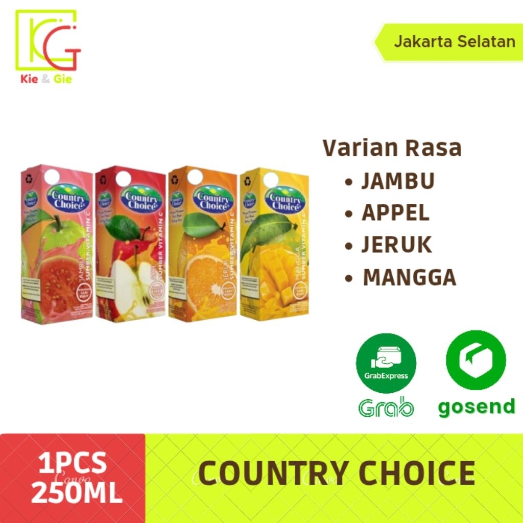 

Country Choice Juice 250 Ml (Satuan / pcs)