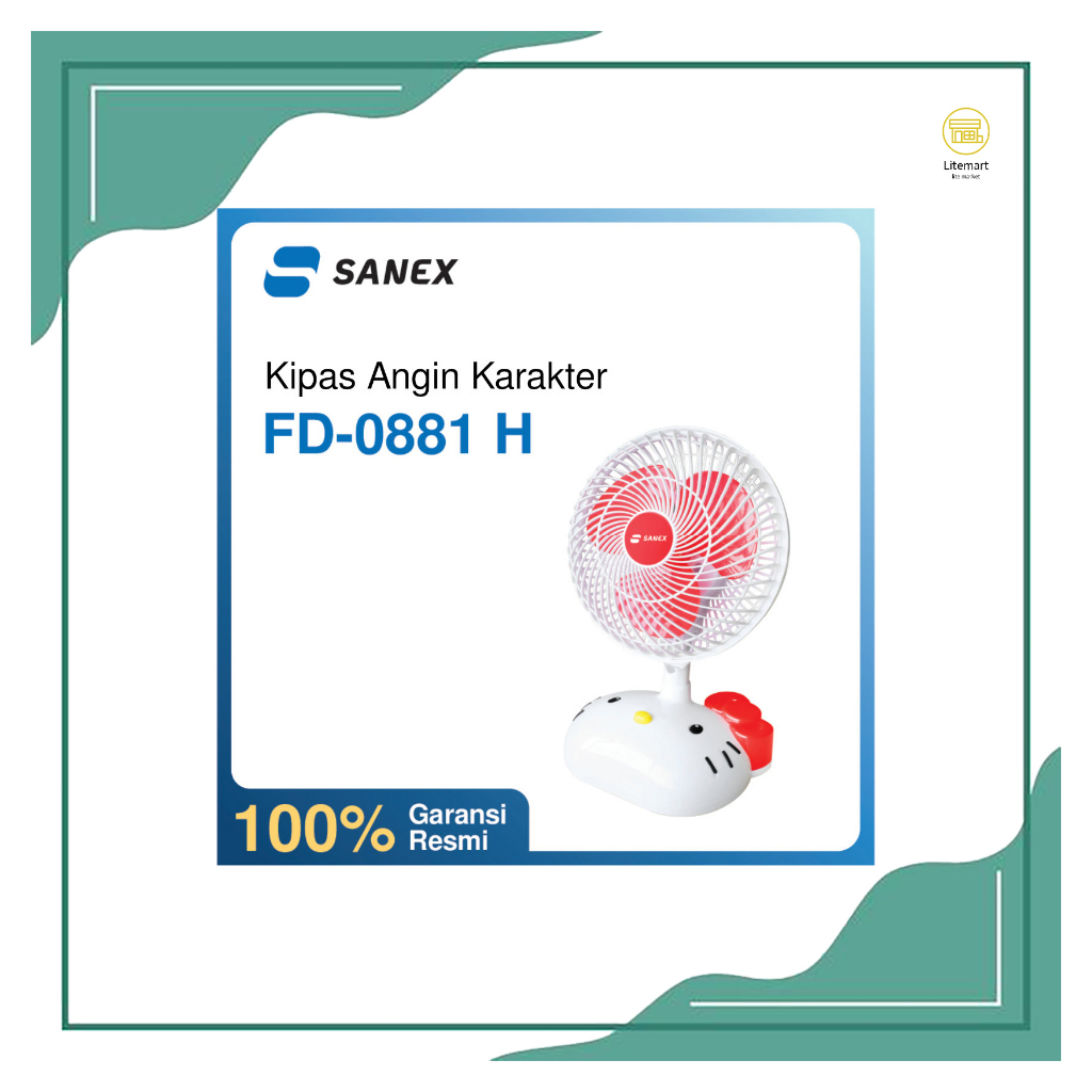 SANEX KIPAS MEJA KARAKTER 2IN1 8'' SN-FD0882 D/SN-FD0881 H