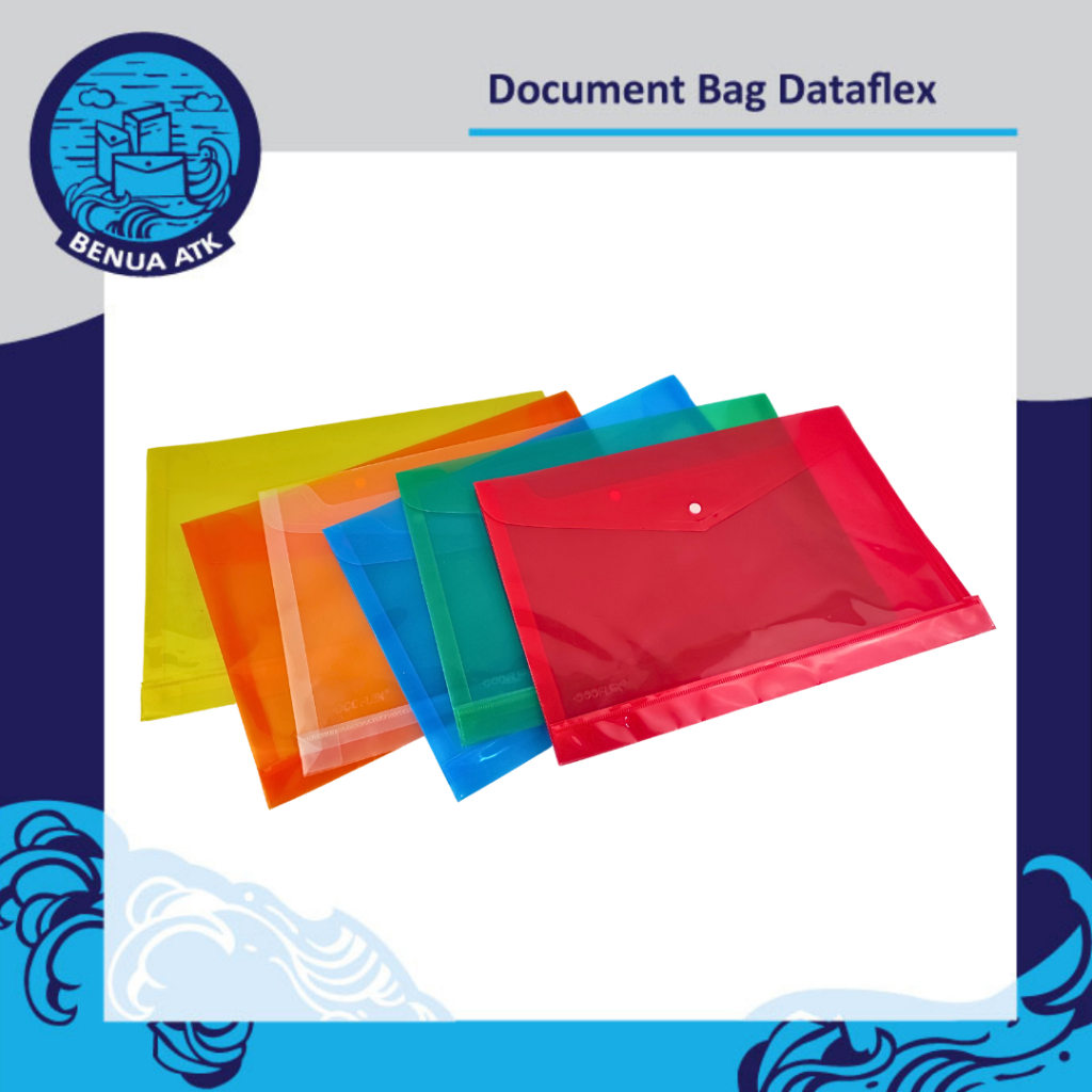 

Map Plastik Kancing Spine Document Bag Folio Dataflex (isi 1 pcs) DF-7111