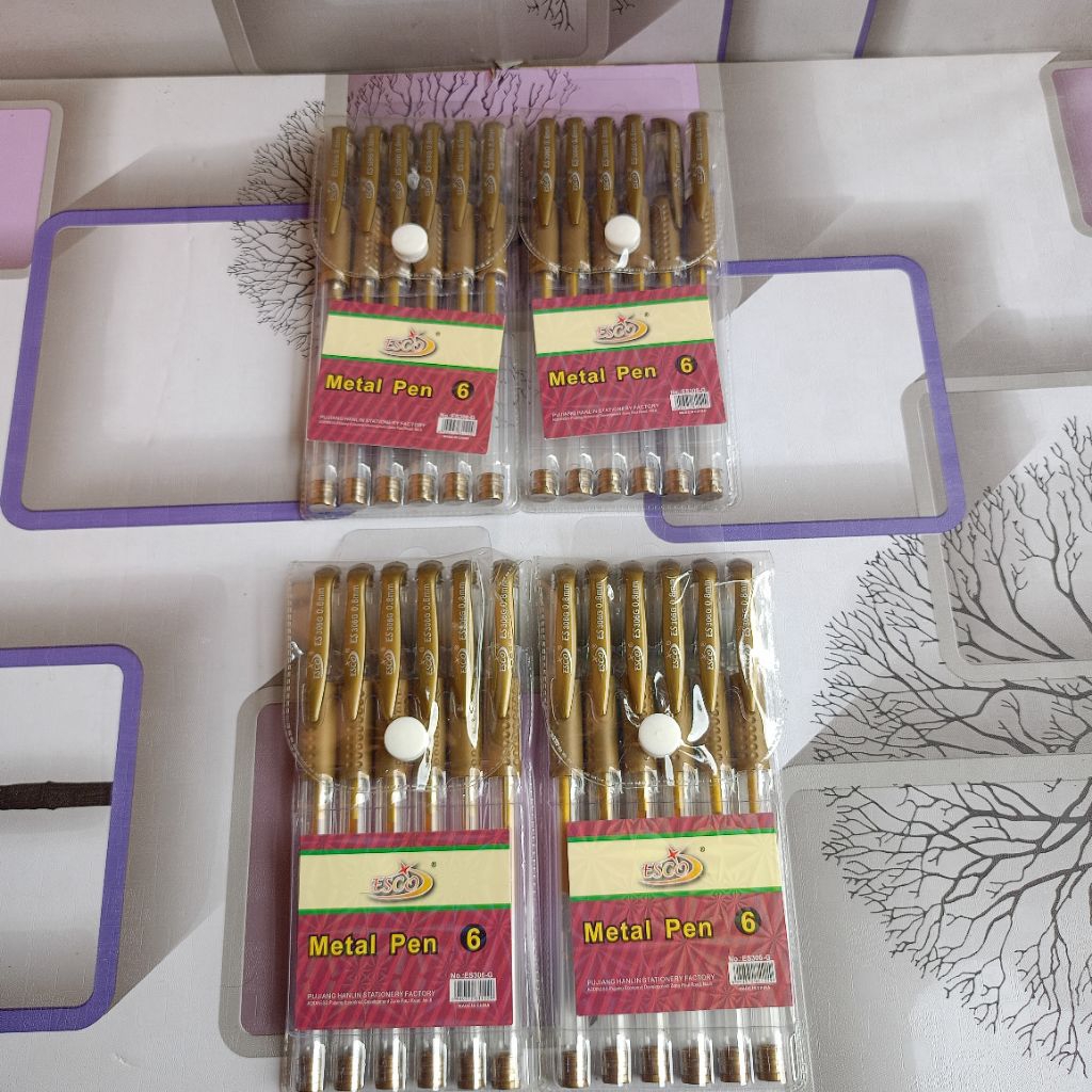

Pulpen Tinta emas, 0.5mm, Isi 6Pcs Murah