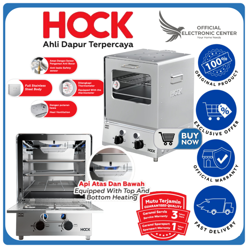 HOCK OVEN 29 LITER PORTABLE OVEN STAINLESS STEEL HO-GS203 GS203 HO GS203 PORTABLE OVEN GAS HOCK PORT
