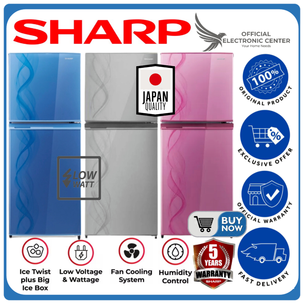 SHARP KULKAS SJ-237ND SJ237ND SJ 237ND LOW WATT FAST FREEZING SHARP LEMARI ES 2 PINTU SHARP