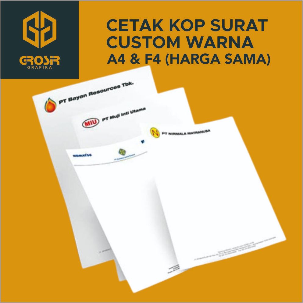 

PRINT / CETAK Kop Surat Custom