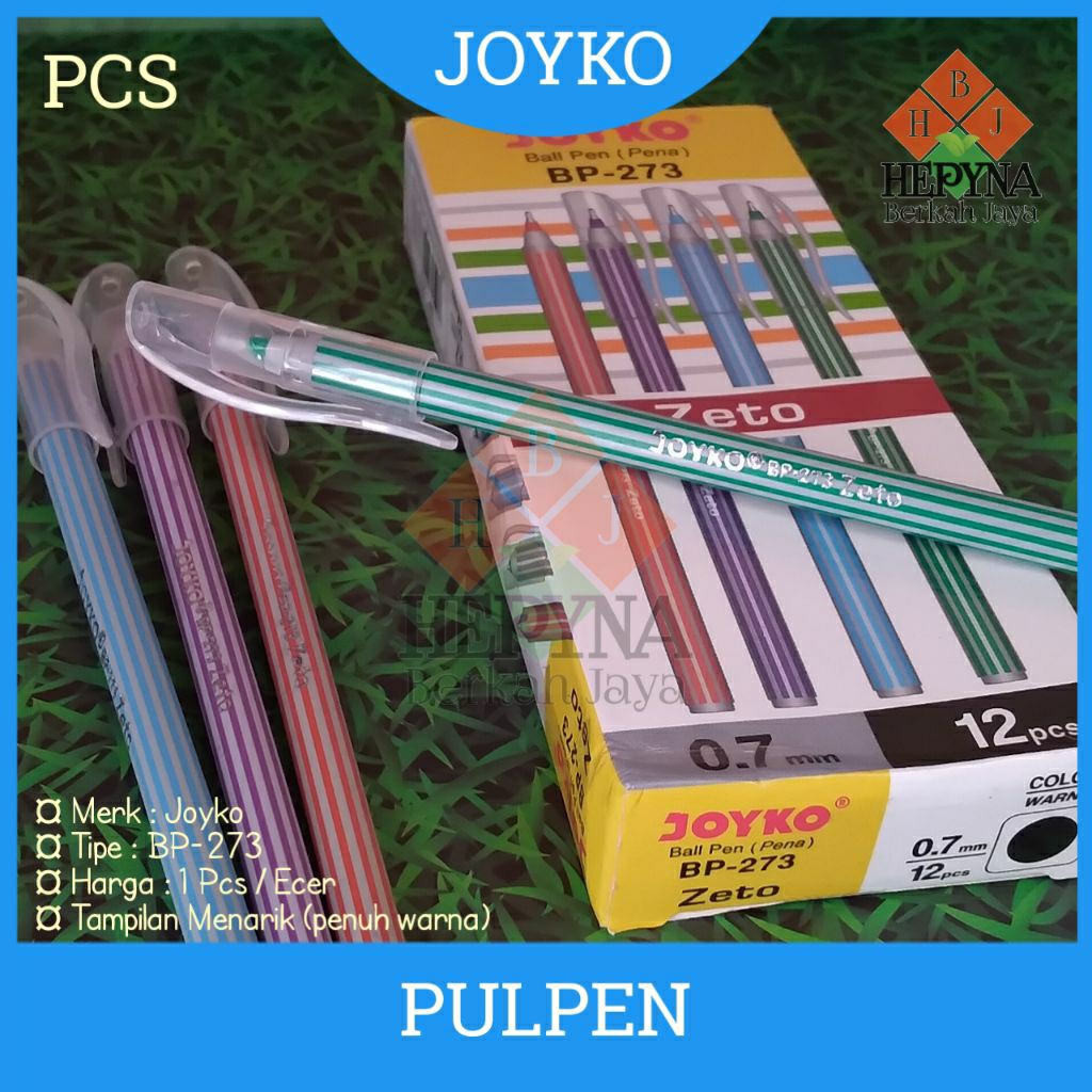 

Pulpen / Ball Pen ( Pena) Joyko BP-273 Zeto / 1 PCS (SATUAN)