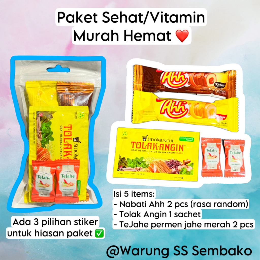 

Paket Sehat Healthy Vitamin Booster Mini Gift Murah Hemat Hadiah Tolak Angin Vitamin C Madurasa Jahe