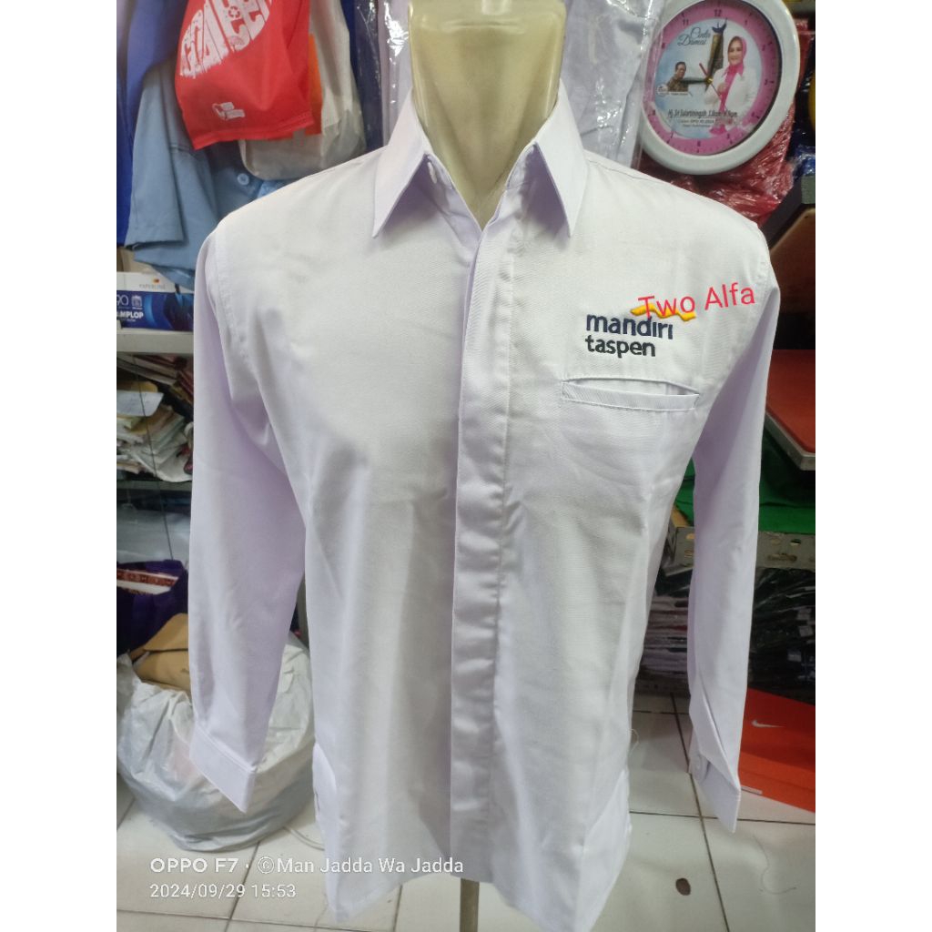 KEMEJA MANDIRI TASPEN SERAGAM TASPEN BAJU  KERJA MANDIRI TASPEN.