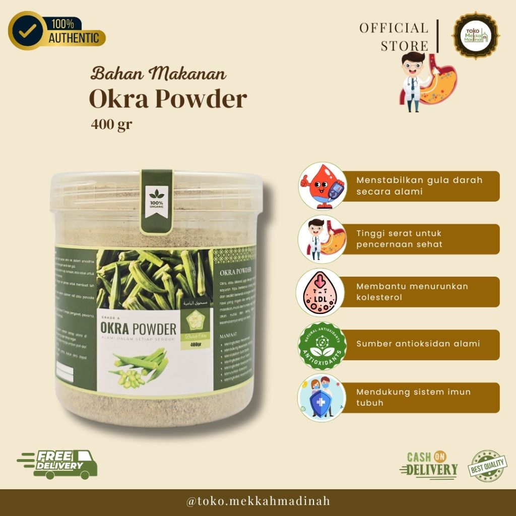 

Okra Powder – Serbuk Okra 400grams