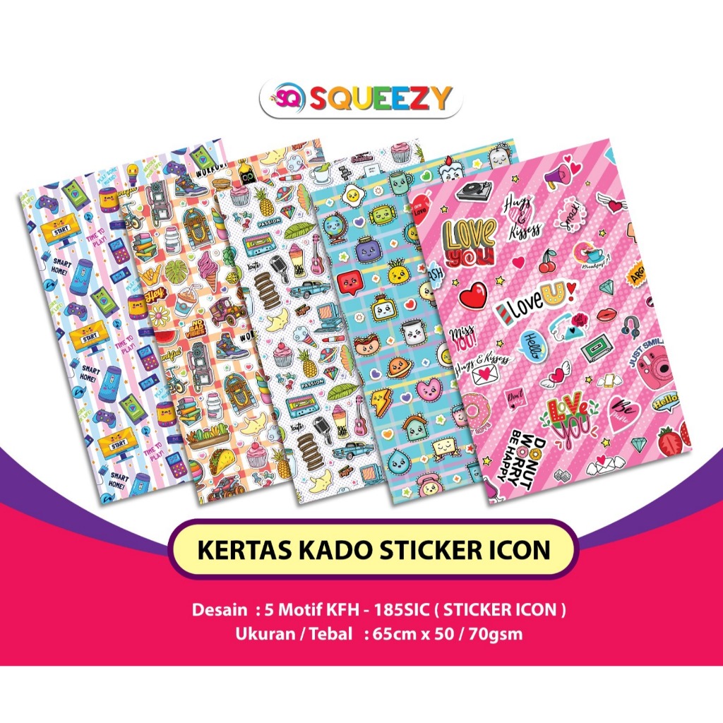 

Kertas Kado Squeezy (1 PACK isi 50pcs)