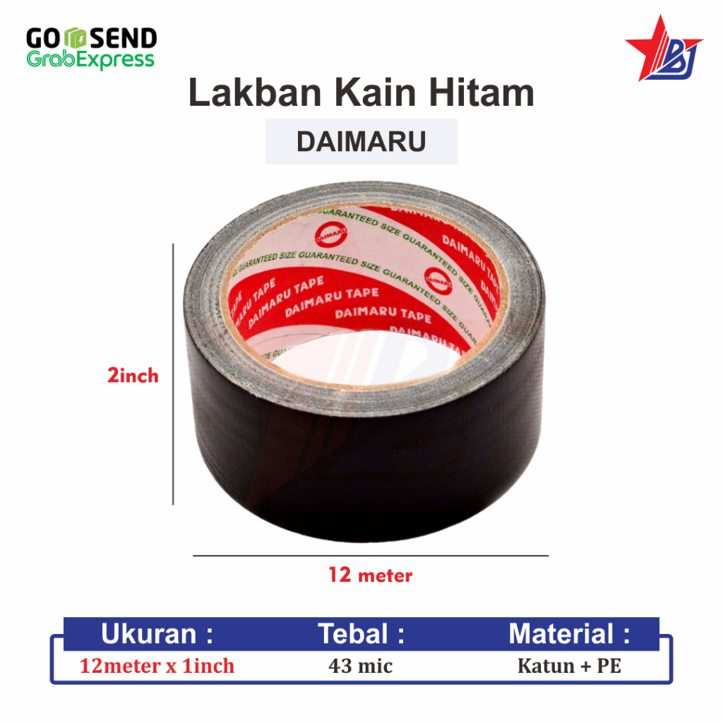

Lakban Jilid cloth tape kain merk daimaru