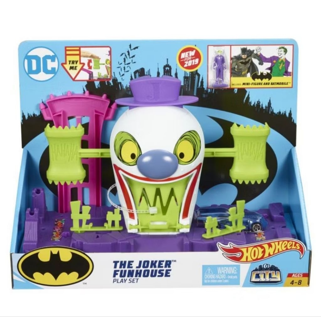 MAINAN HOT WHEELS THE JOKER FUNHOUSE PLAYSET
