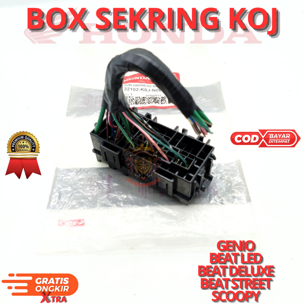 BOX SEKRING KOJ UNTUK MOTOR GENIO,BEAT LED,BEAT DELUXE,BEAT STREET,SCOOPY.AHM BERKUALITAS ORIGINAL A