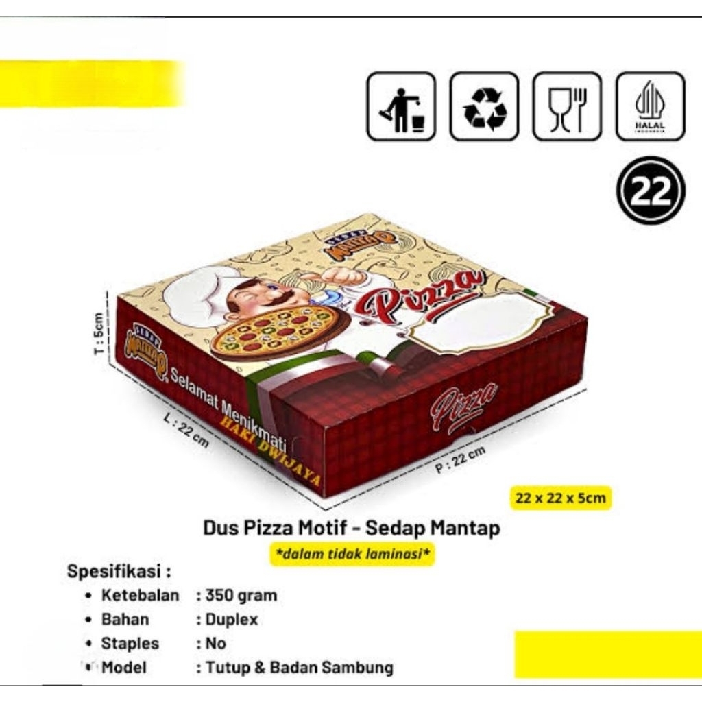 

Dus Pizza Hansel 22x22x5cm