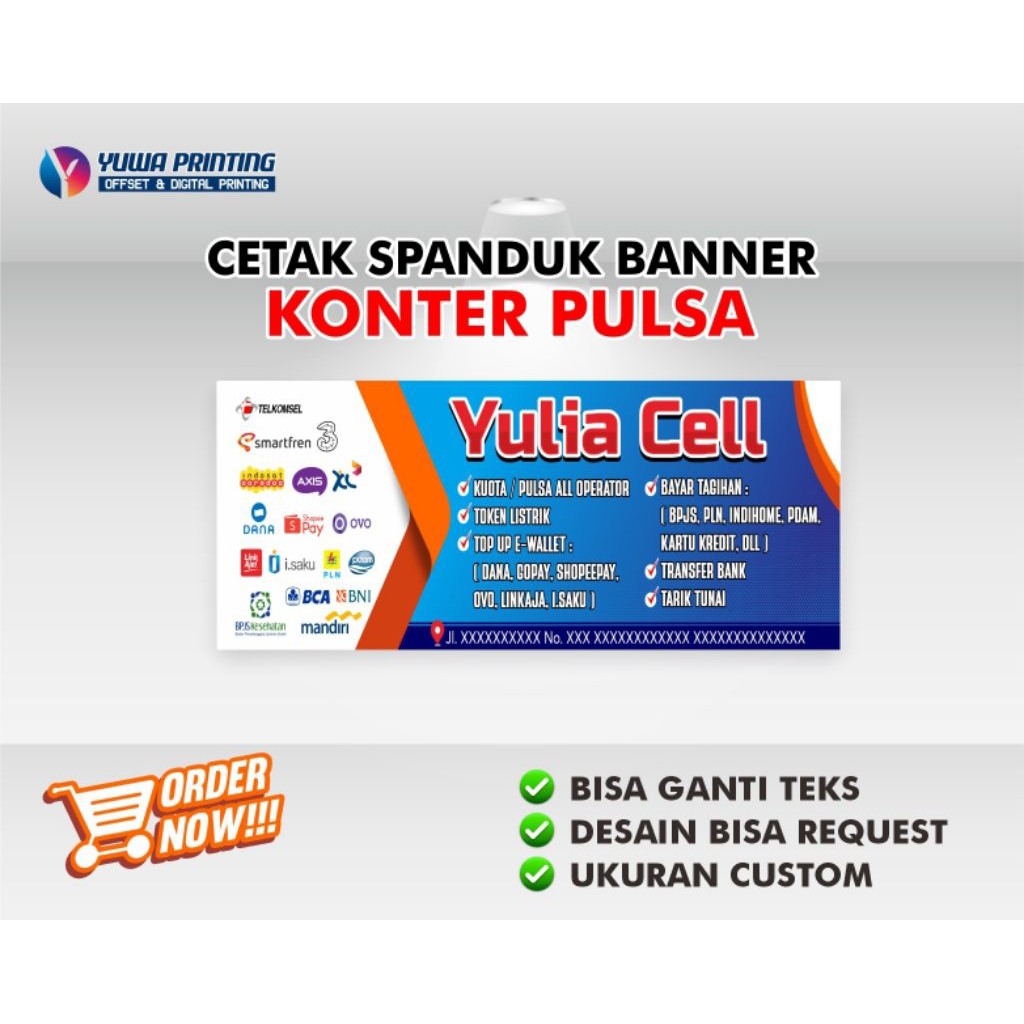 SPANDUK PULSA | BANNER PULSA