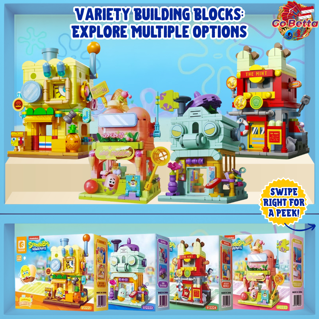 🇮🇩 Mainan Edukatif Blok Bangunan Mr Bean, SpongeBob Burger Box & Robot Pacific Rim | Koleksi Kreatif