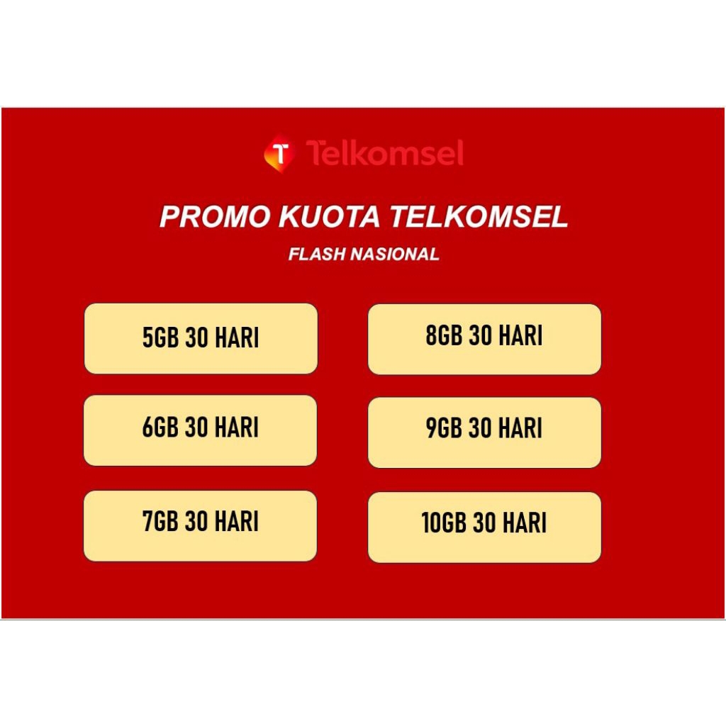 Promo Kuota Telkomsel Flash Nasional termurah