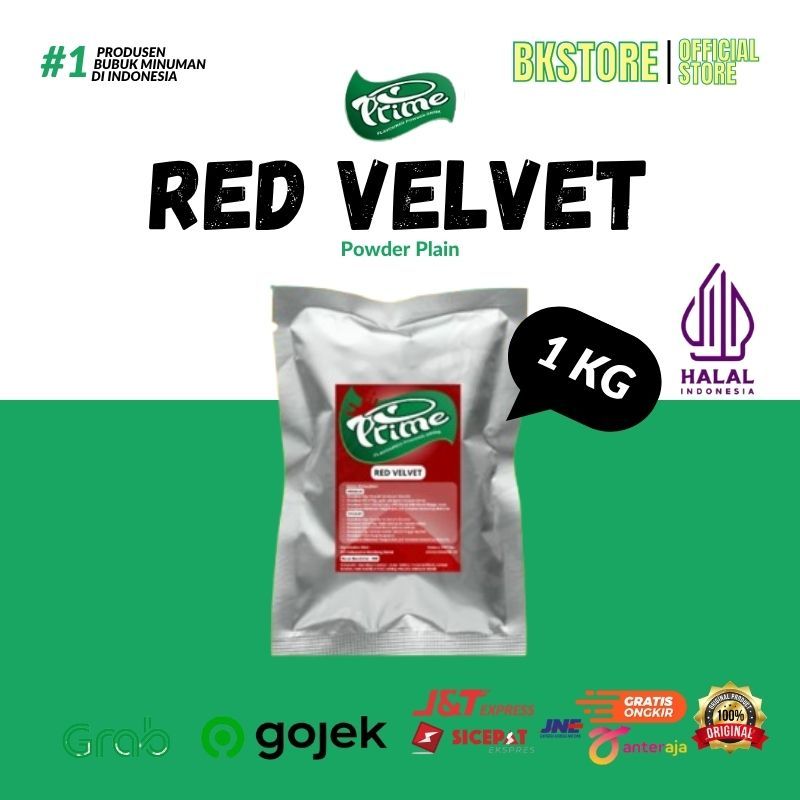 

Powder Drink Prime Rasa Red velvet / Bubuk Minuman Tanpa Gula Rasa Red Velvet 1kg / BUBUK MINUMAN TANPA GULA RASA RED VELVET POWDER DRINK 1 KG