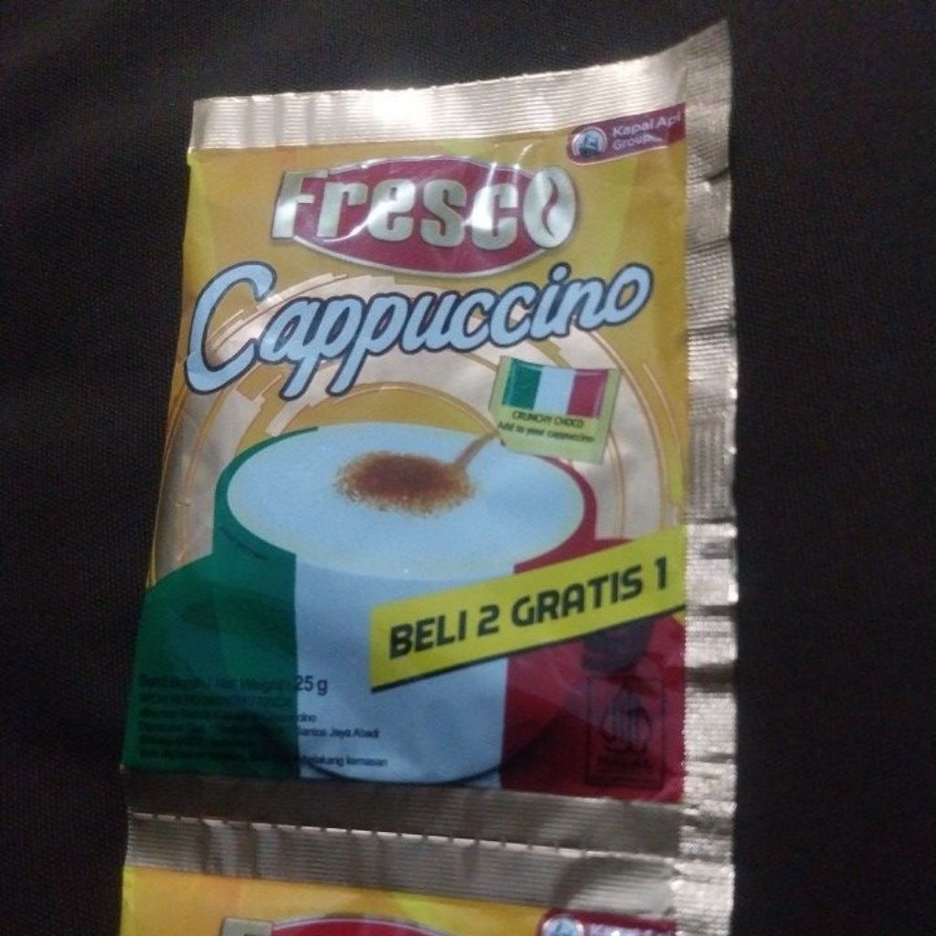 

fresco, cappucino, fresco cappucino, kapal api group.