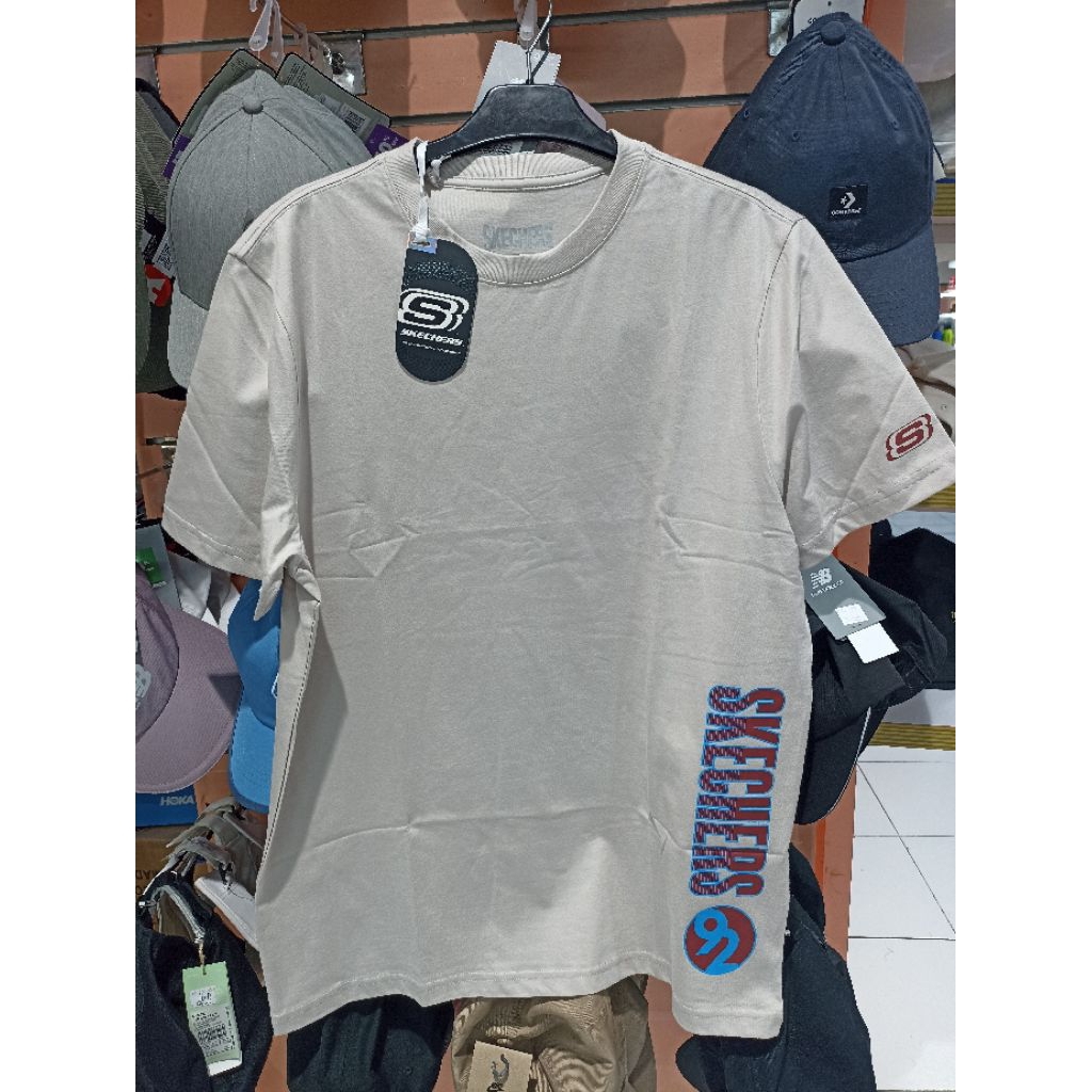 t shirt skechers khakhi men