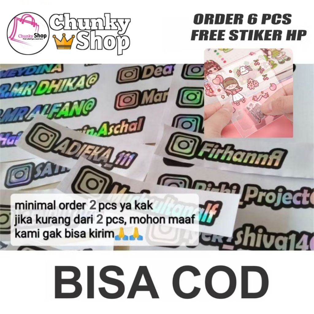 Stiker Sticker hologram nama, Stiker helm, stiker motor ,stiker laptop, Custom nama,/Stiker custom n