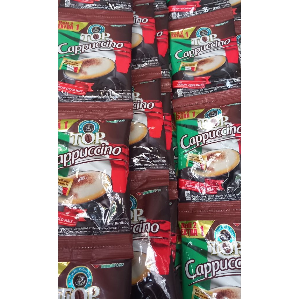 

KOPI TOP CAPPUCCINO WITH CRUNCHY CHOCO MALT (1 RENCENG)