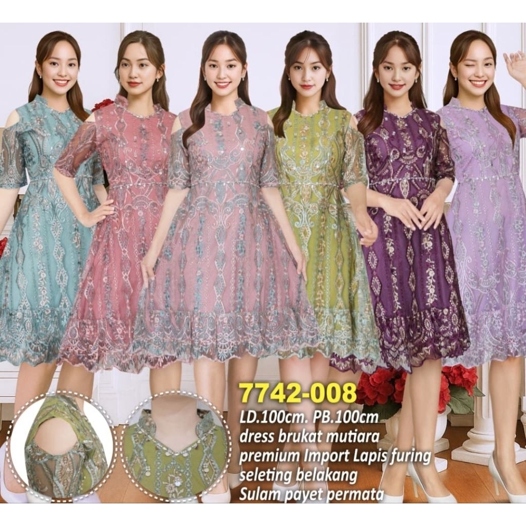 COD DRESS PESTA BAJU NATAL 7742