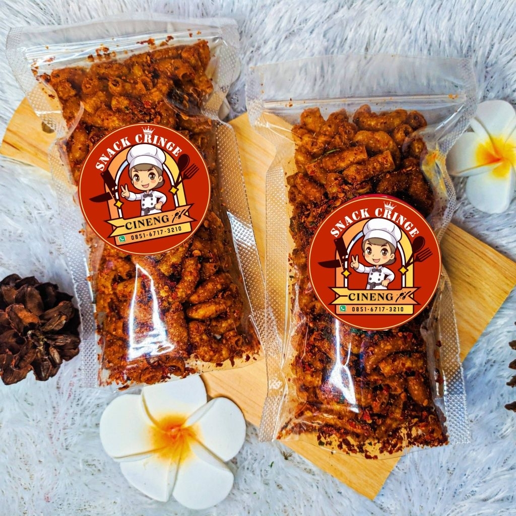 

Makaroni pedas daun jeruk/90gr/Snack Cringe Viral