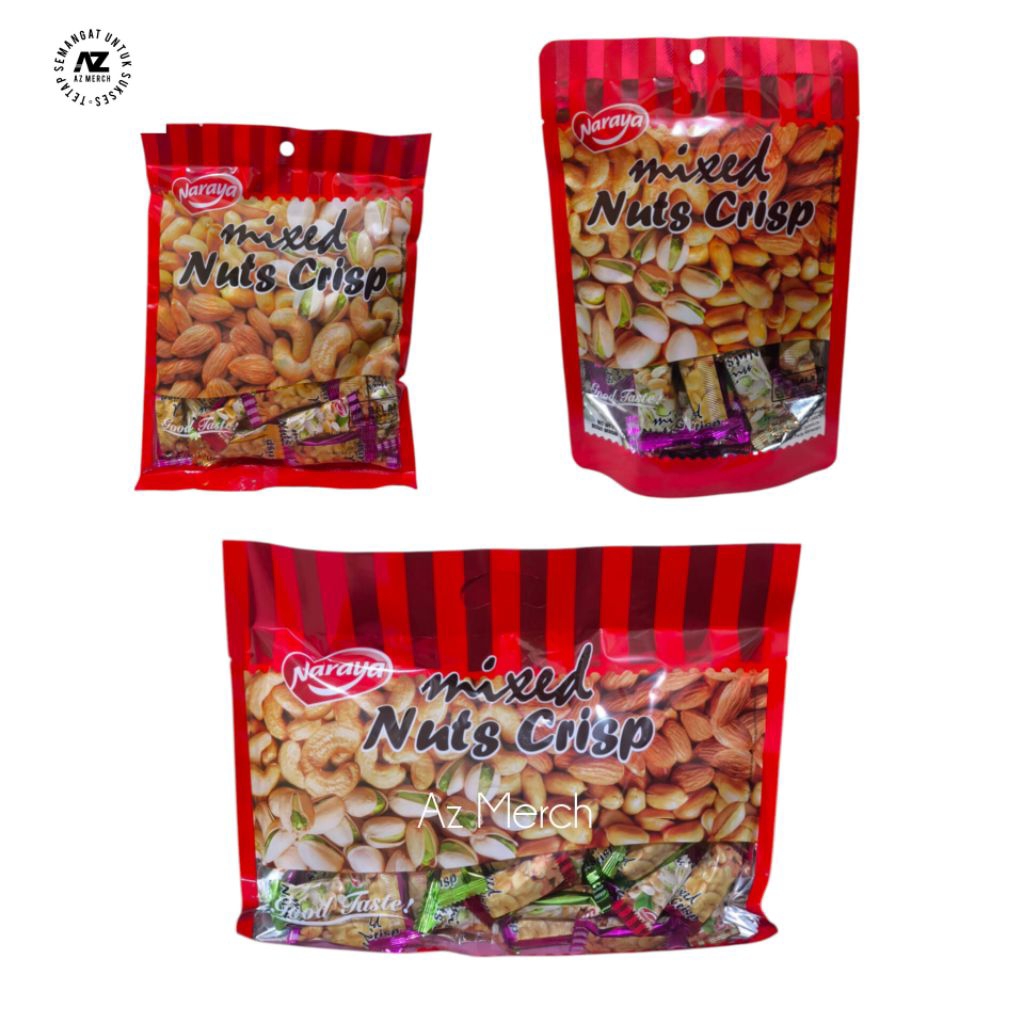 

Mixed Nuts Crips / Naraya Kacang Mix / Enting Enting Gepuk - Kacang Tanah Kacang Almond Kacang Pistachio Kacang Mede