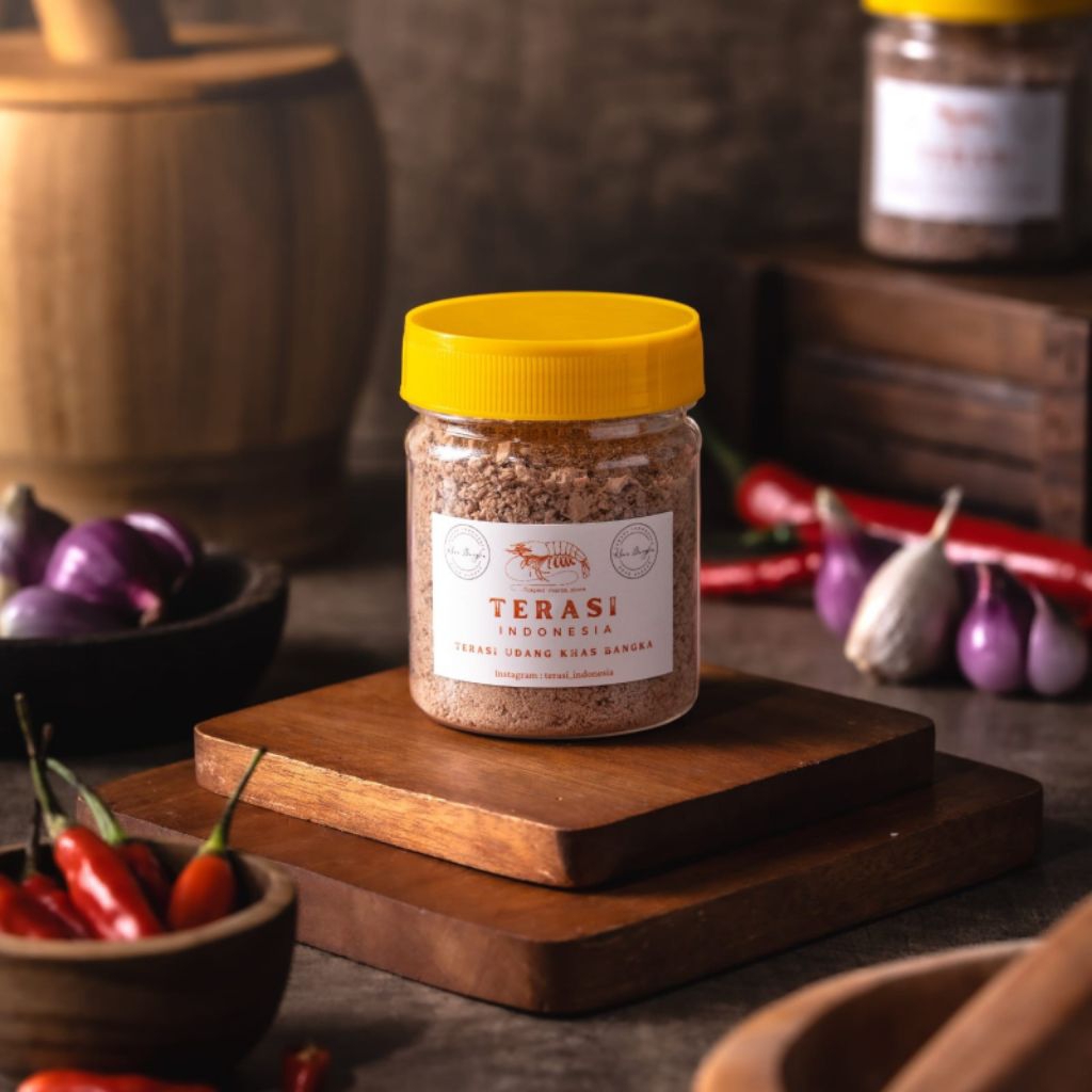 

Terasi Udang Sangrai matang Asli Bangka 50 gram / 100ml