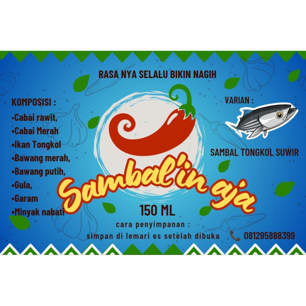 

Sambel'in Aja Sambel Tongkol Suwir 170gr Sambal Pedas Sambal Homemade Sambal Non MSG/Pengawet