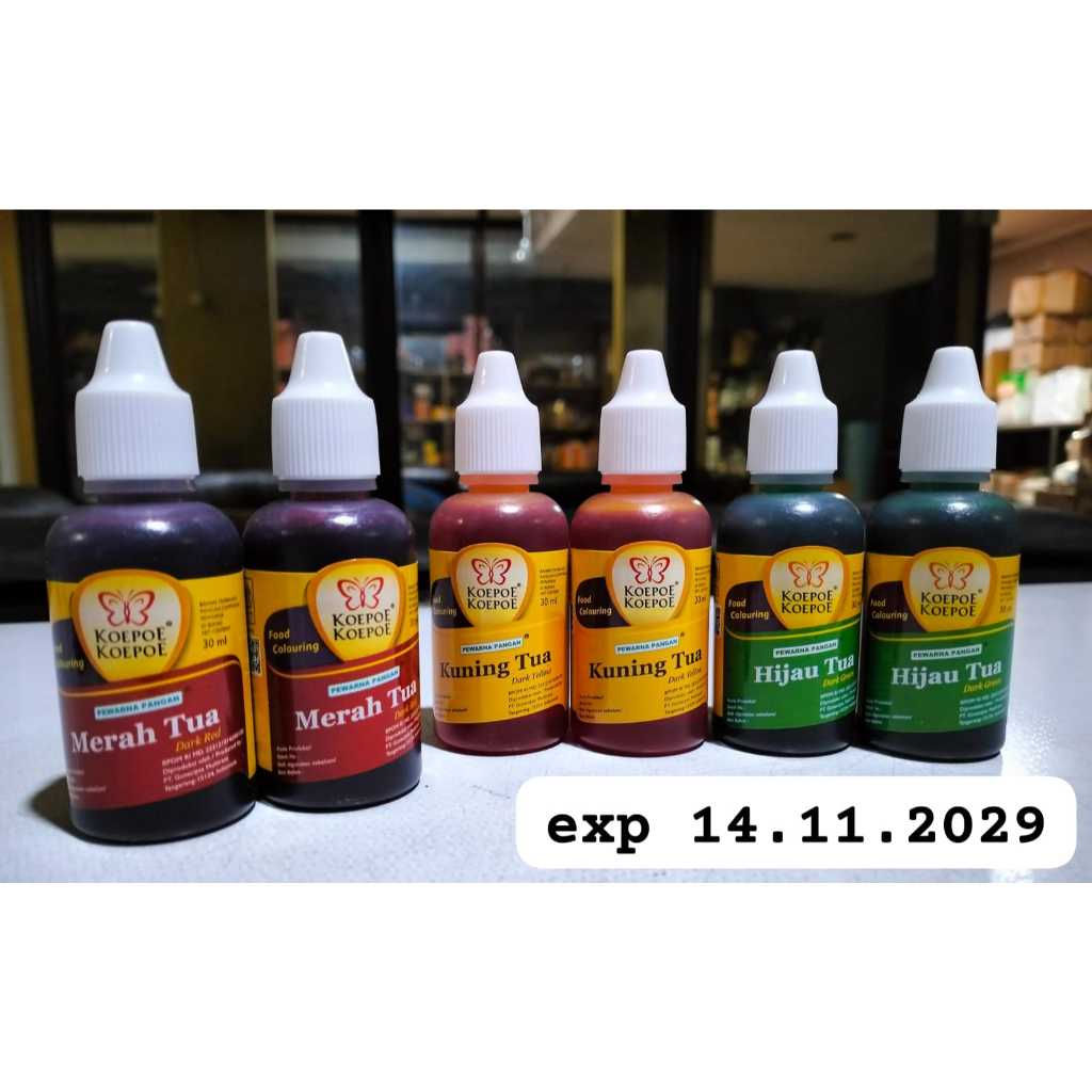 

Koepoe Pewarna Makanan/ 30ml/Pewarna Makanan Tanpa Rasa