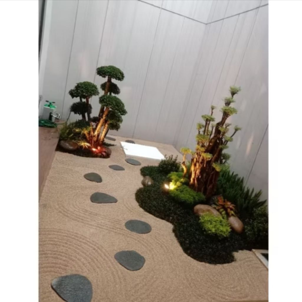 Taman kering minimalis zen garden hiasan taman bunga/taman indoor minimalis
