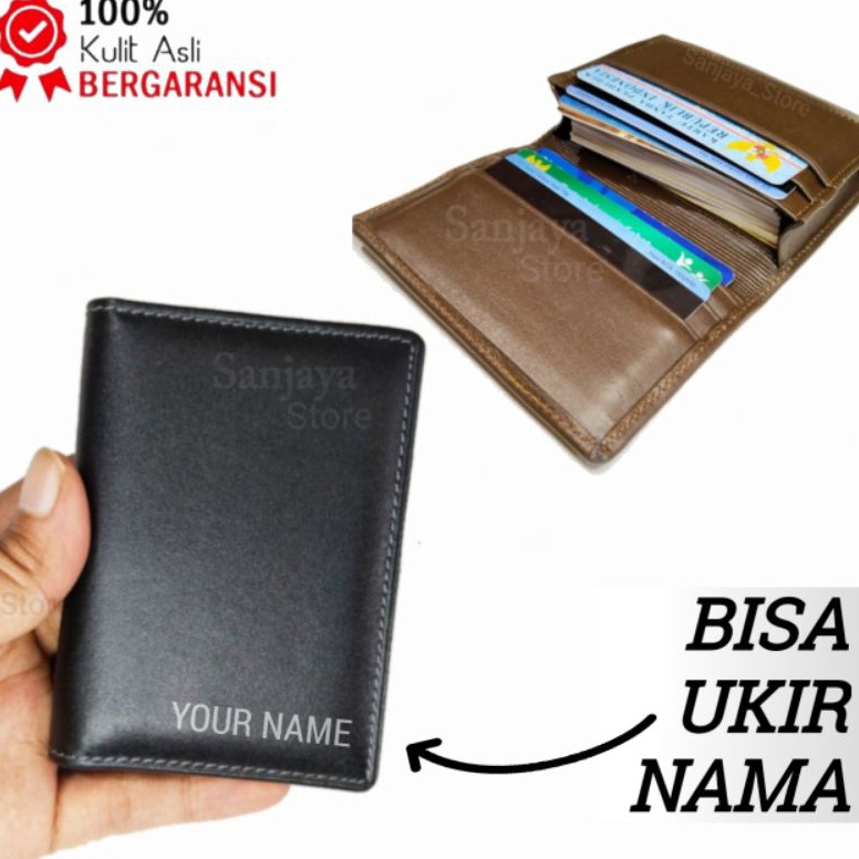 KODE H28Y Dompet Kartu Kecil Pria Wanita ORIGINAL Kulit Asli Garut