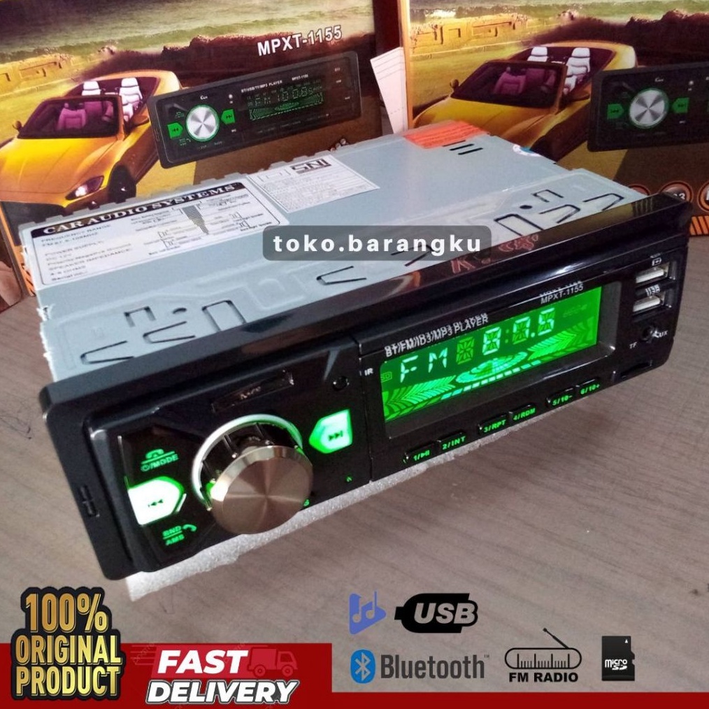 KODE Q19Z BODY PANJANG Single Din kicx mpxt1155 MP3 Bluetooth 2 USB BT Head Unit Player Tape Mobil H