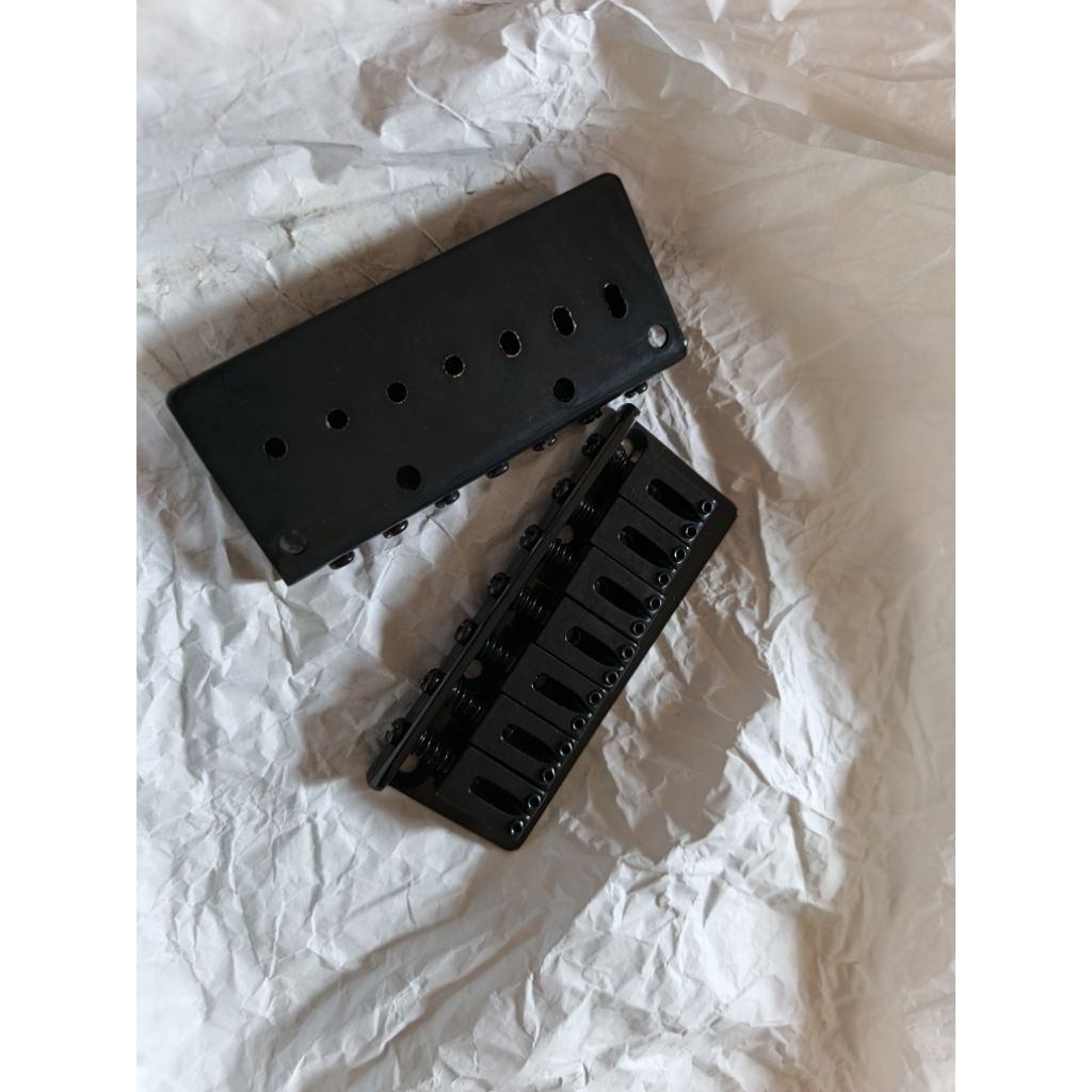 Fixed Bridge Gitar Hardtail 7 String Black