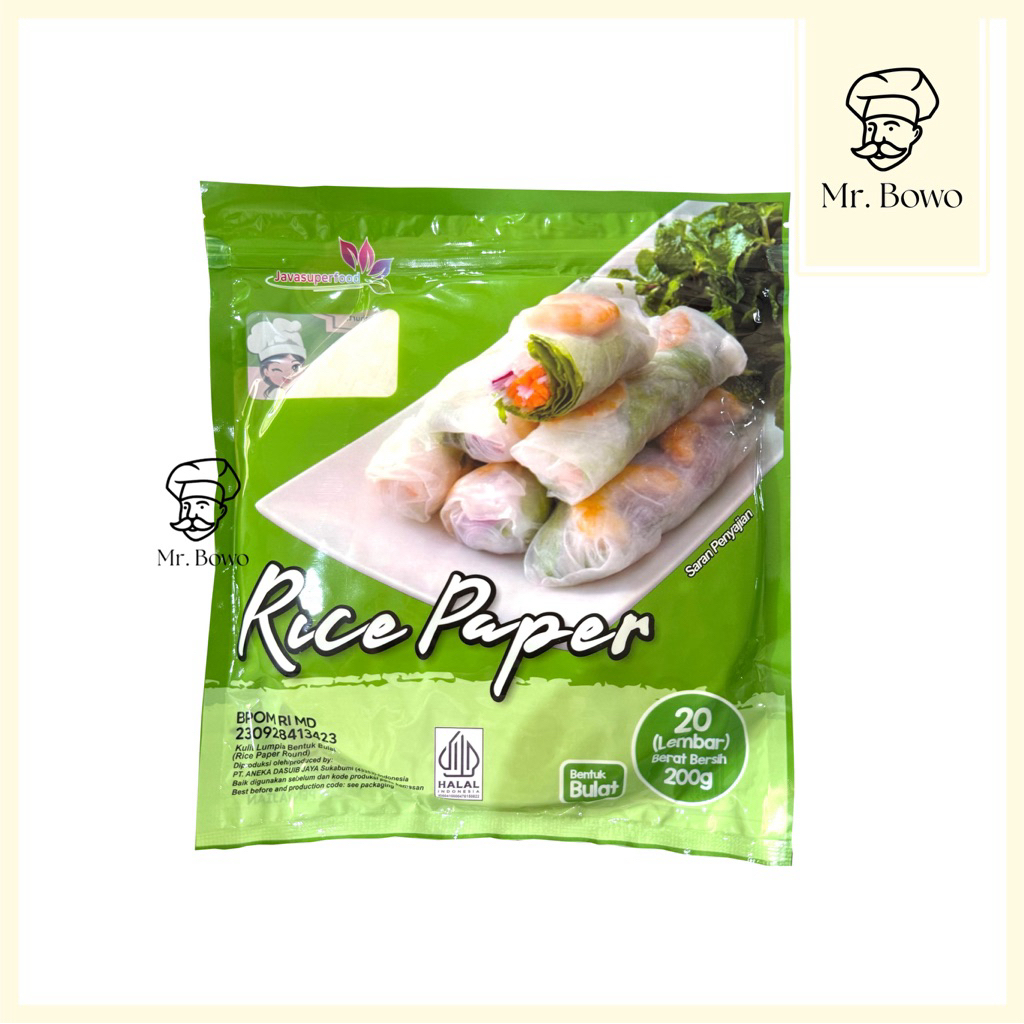 

Rice Paper Kulit Lumpia Bentuk Bulat (Isi 20Lembar/Pack) (200g)