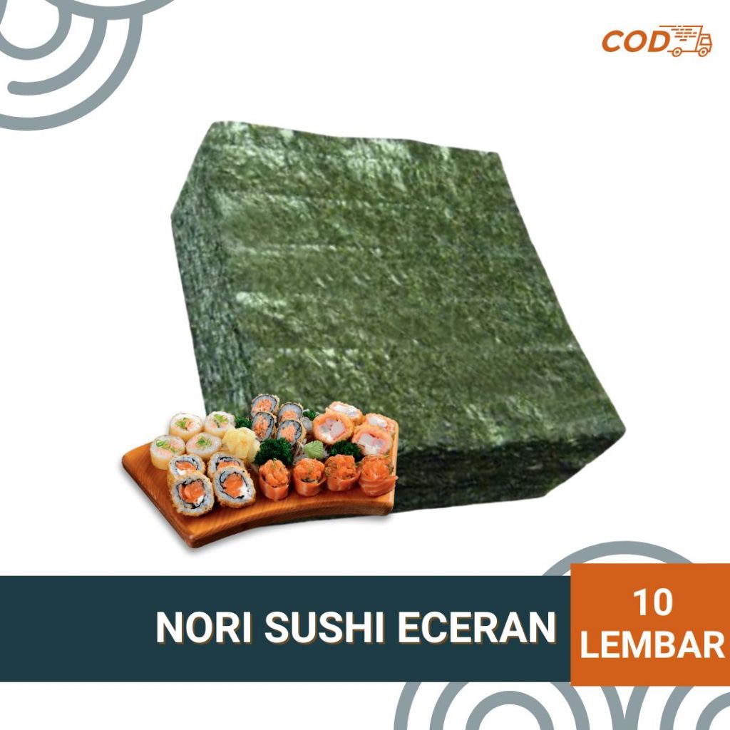 

Nori Sushi 10 Lembar - Nori Sushi Halal - Nori Rumput Laut 10 Lembar