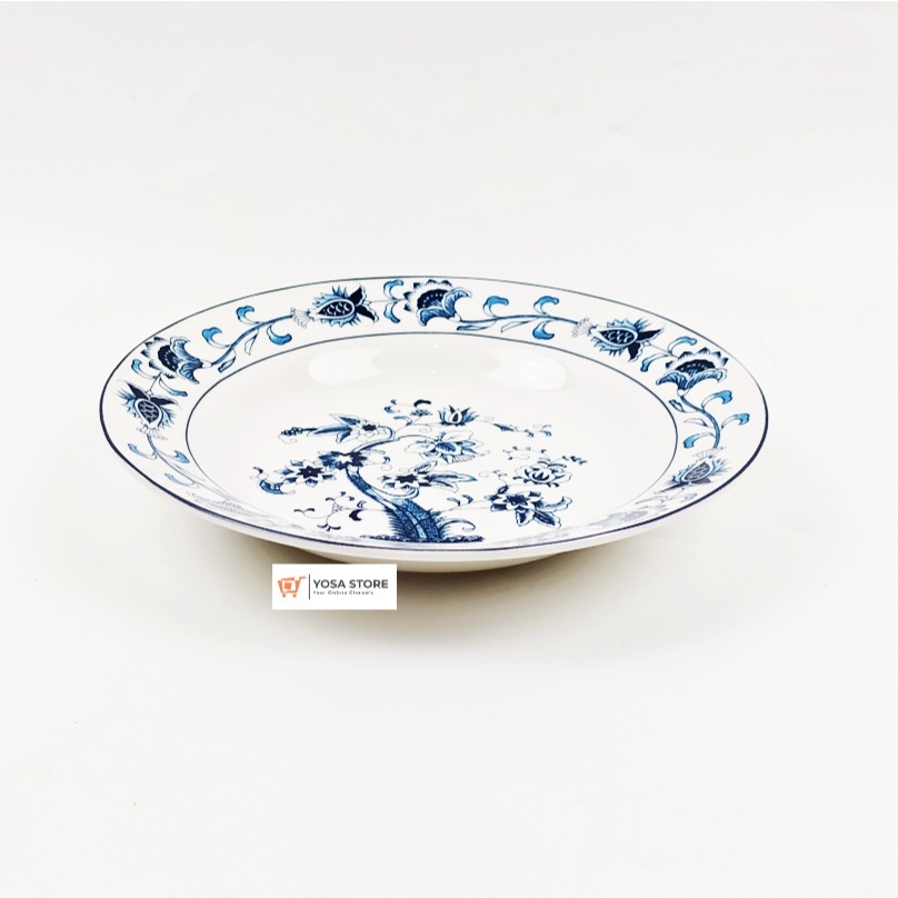 Piring Makan Keramik Tebal Motif KPB9D Ming Classic  9inch - 1 Pcs Kedaung Home