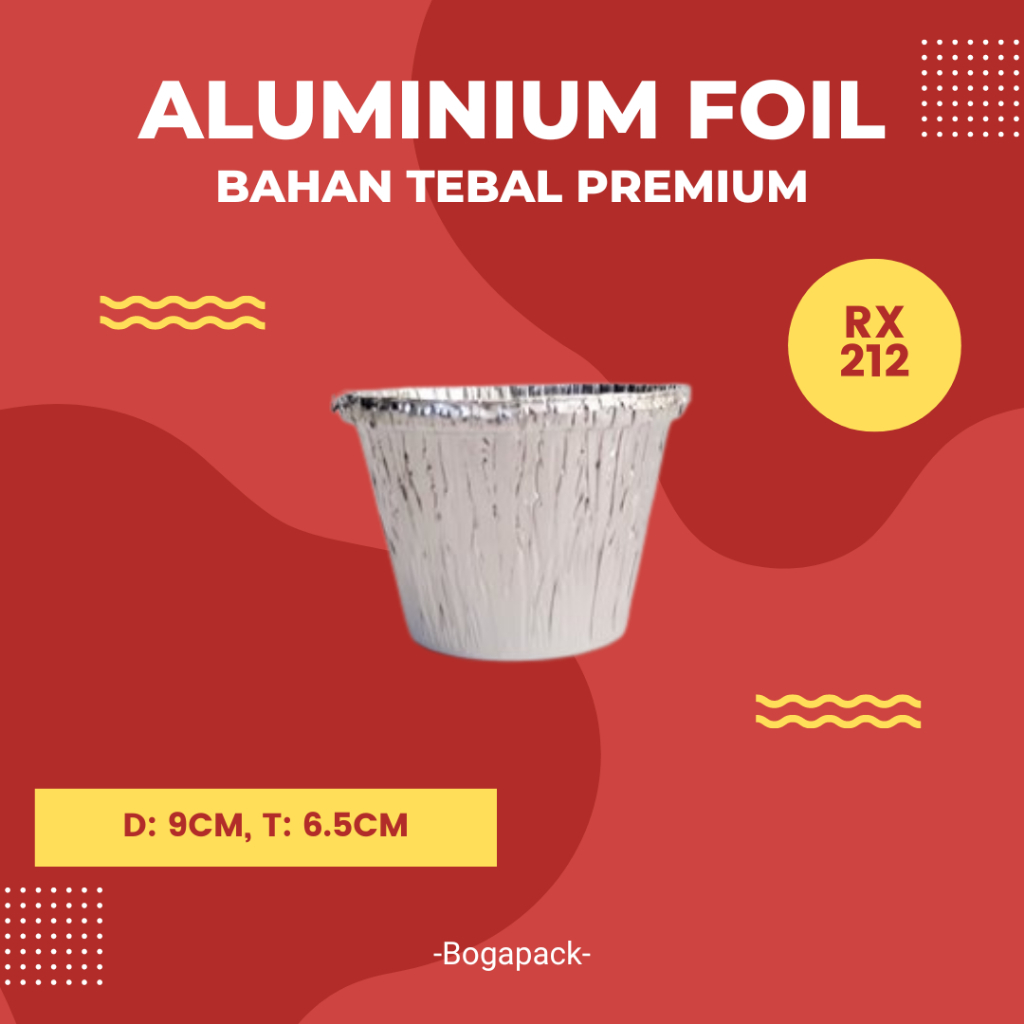 Aluminium Foil RX 212 Wadah Zuppa Soup Muffin Cupcake Bolu Brownies Mini