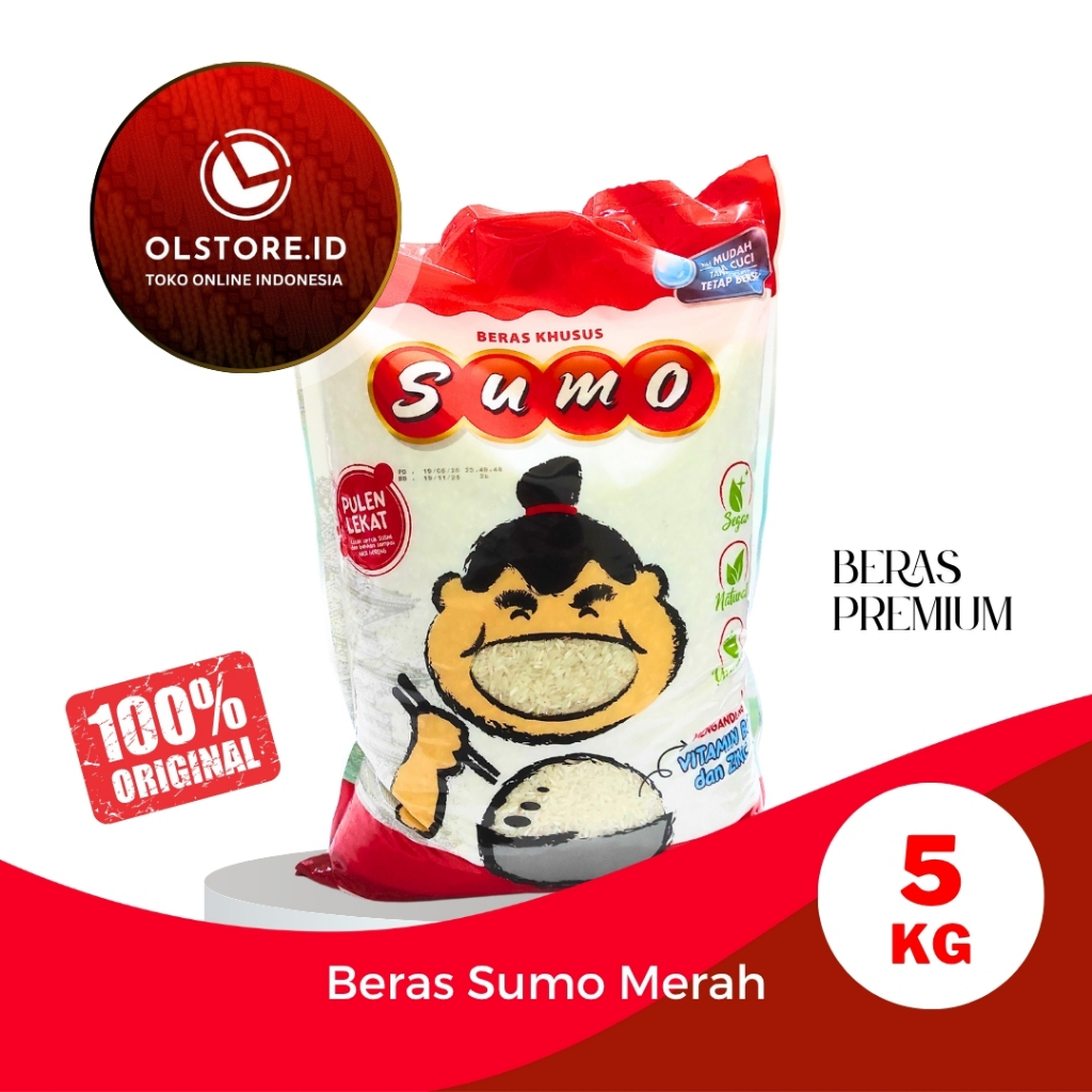 

Beras Sumo Merah 5kg – Beras Premium Pulen, Putih Bersih, Favorit Harian | Aman & Tidak Mudah Basi