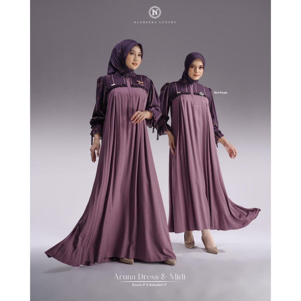 ARUNA MIDI DRES BY NADHEERA LUXURY