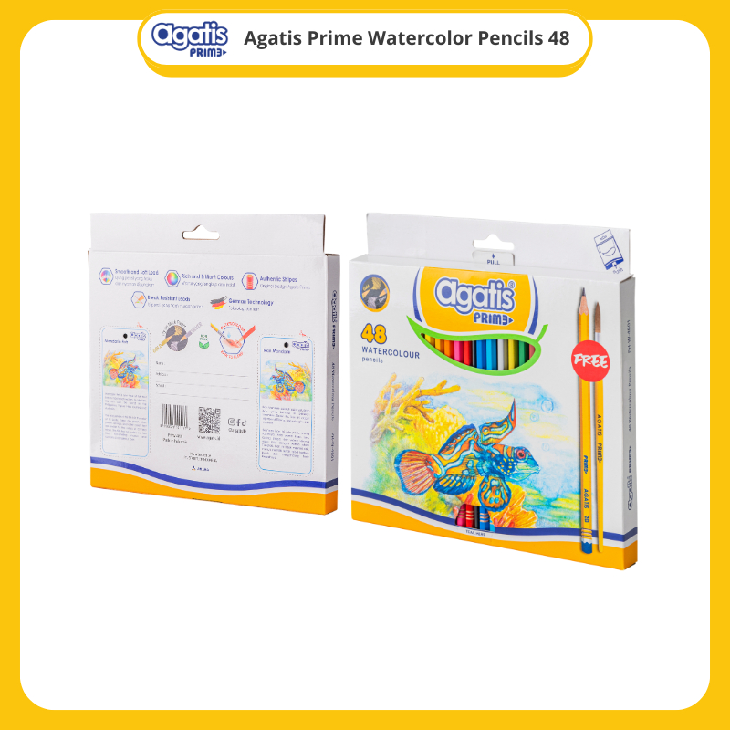 

PENSIL WARNA Aquarell AGATIS PRIME/Watercolor Pencil AGATIS PRIME FREE PENSIL 2B & KUAS