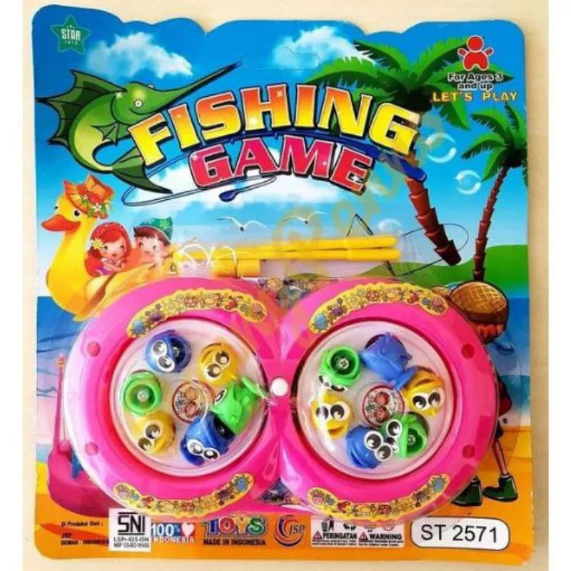 Mainan pancing ikan pancingan ikan magnet anak 2 kolam renang