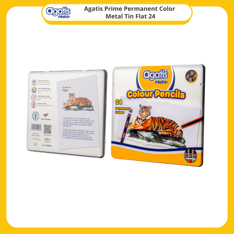 

Pensil Warna Agatis Metal Tin Flat/Pensil Warna Permanent, Cerah Tahan Lama untuk Menggambar Profesional