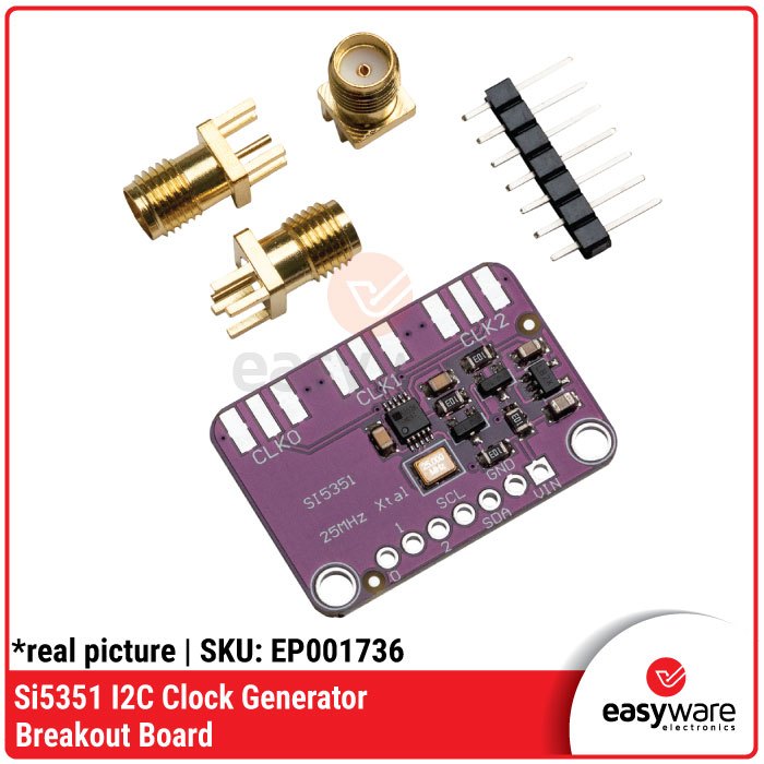 Si5351 I2C Clock Generator 8KHz-160MHz Breakout Board module