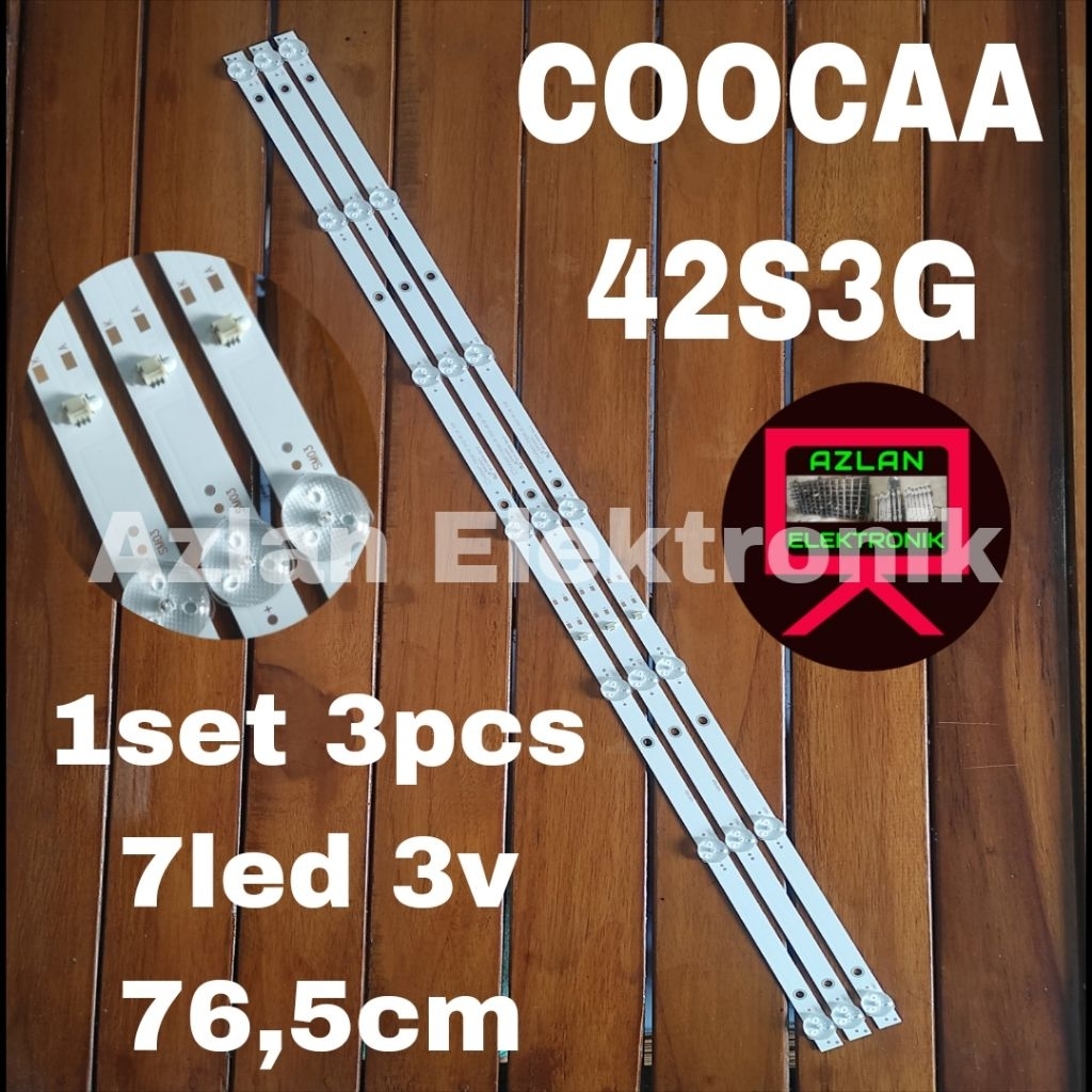 BACKLIGHT LED TV COOCAA 42S3G LAMPU BL KOKA 42S3G 3PCS 7K 3V