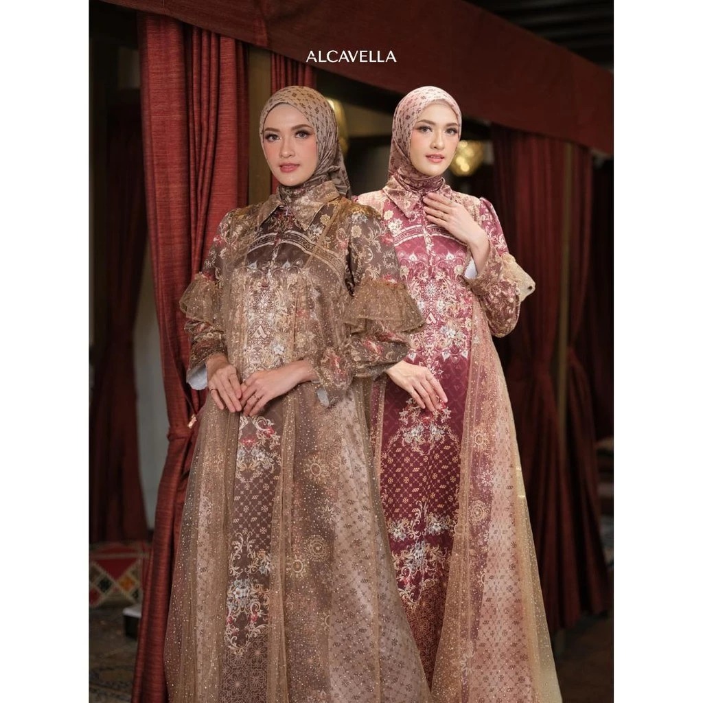 Alcavella - Zaneesha Series | Baju Dress Raya Gamis Wanita Elegan Premium Terbaru Alcavella